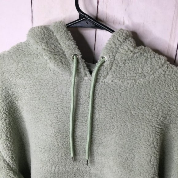 asos Womens Fleece Hoodie Green M NWT - Picture 4 of 9